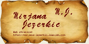 Mirjana Jezerkić vizit kartica
